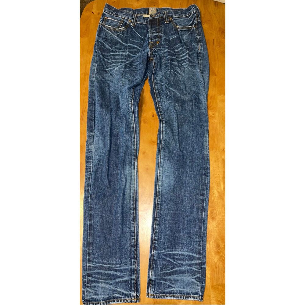 PRPS selvedge Denim Blue Button Fly Red Line Jeans Size 30